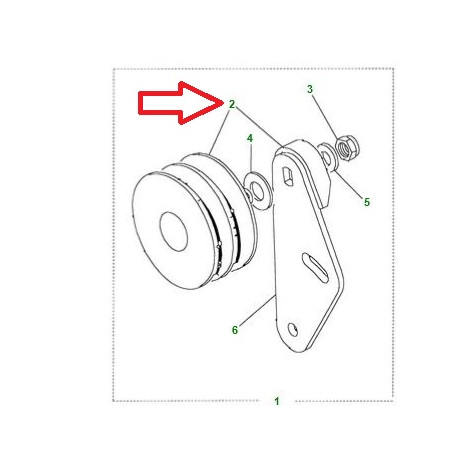 Land rover poulie-commande auxiliaire (554971)