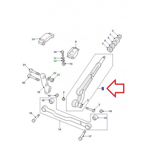 Land rover bras de suspension avant (NTC2705)