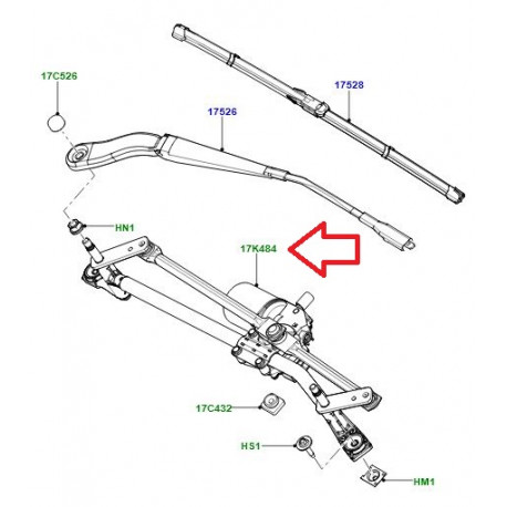 Land rover tringlerie  essuie-glace avant  Freelander 2 (LR072416)