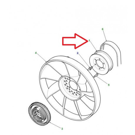 Land rover poulie pompe à eau Range P38 et DEFENDER (PQR101050LR)