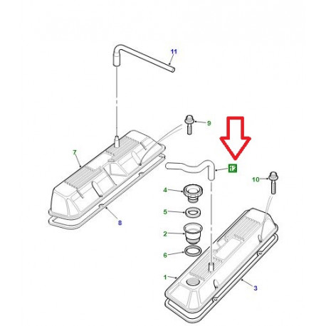 Land rover tuyau flexible d'huile Discovery 1 (LLH500100)