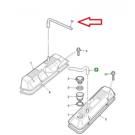 Land rover tuyau flexible d'huile (LLH500090LR)