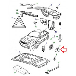 attache à crampons F-Type,  X-Type,  XJ X351,  XJ6 X350,  XJ6 X358,  XJ8 X308,  XK8