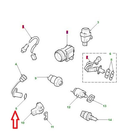 Land rover joint torique capteur arbre a came (ERR4815)