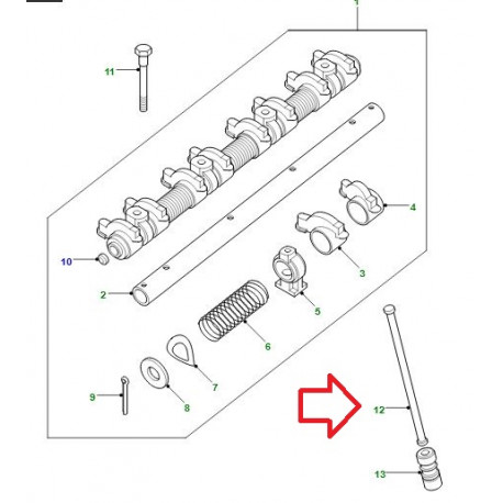 Land rover tige de poussee (603378)