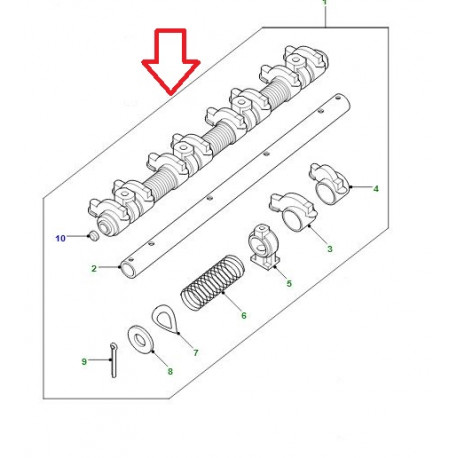 Land rover axe avec culbuteurs (611660LR)