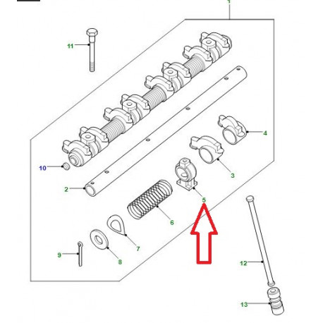 Land rover bras-selec. commande/boite vitesses (603734)