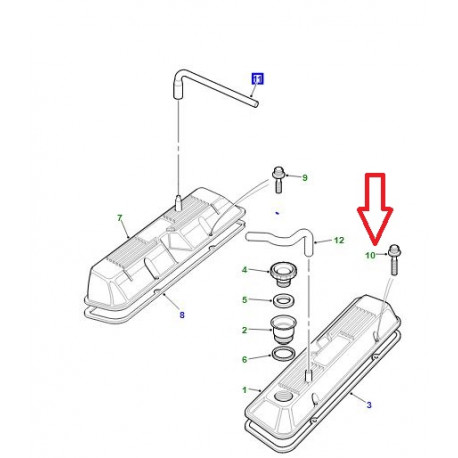 Land rover vis-couvre culasse (ERR7371)