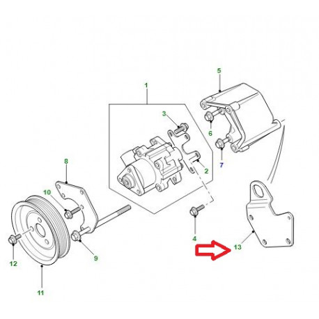 Land rover Plaque oeil de levage moteur (ERR4679)