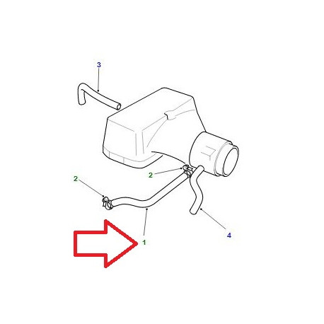 Land rover tuyau flexible Discovery 1 et Defender (ERR4388)