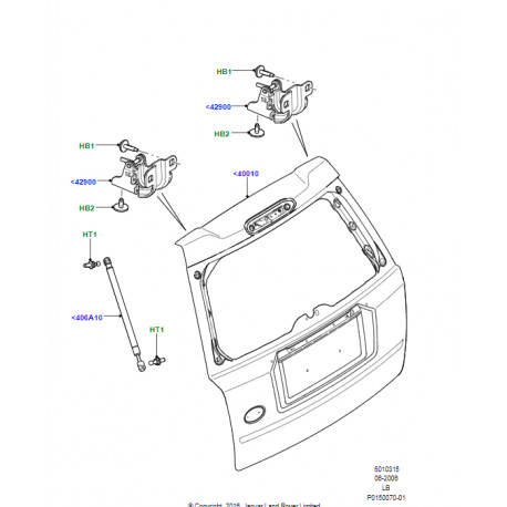 Land rover bequille pneumatique Freelander 2 (LR030618)