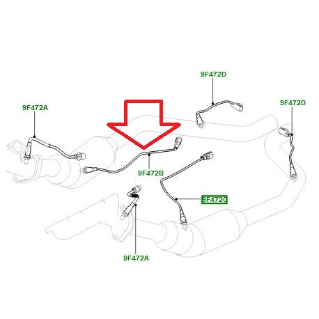 Land rover sonde lambda droite Discovery 4, 5, Range L405, Sport (LR140079LR)