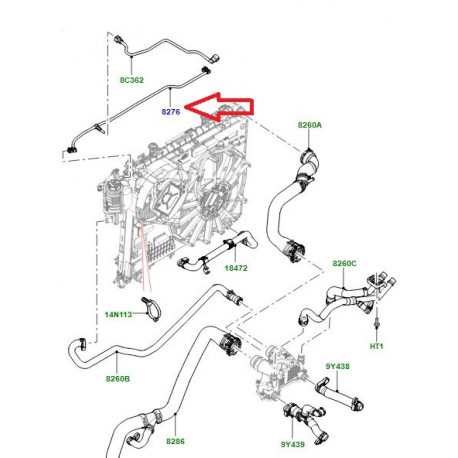 Land rover TUY FLX RAD A COUDE VENT MOT (LR146301LR)