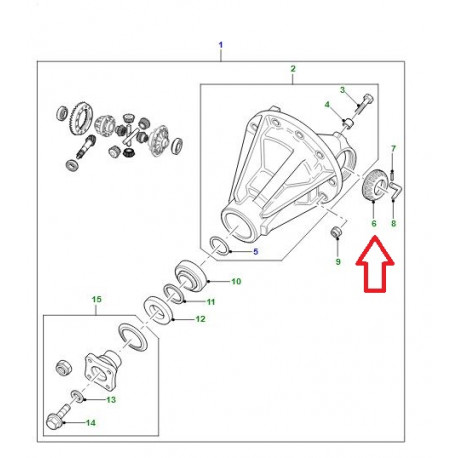 Land rover anneau Defender 90, 110, 130, Discovery 1, 2, Range P38 (FTC4210)