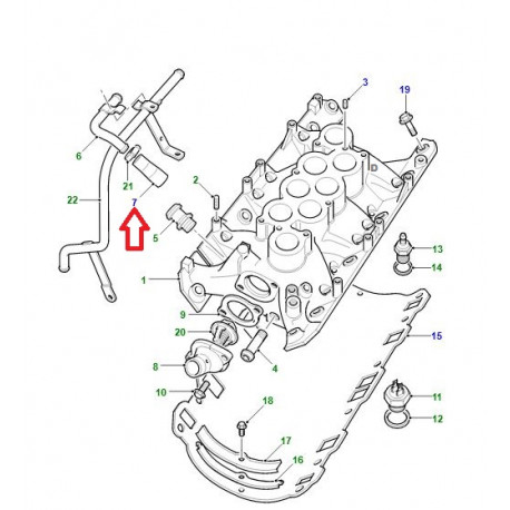 Land rover durite de chauffage (PEH101530)