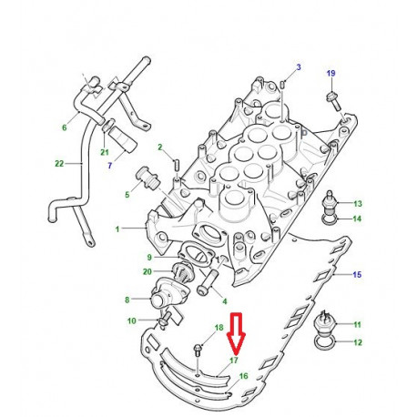 Land rover attache joint de collecteur d'admission (ERR7282)
