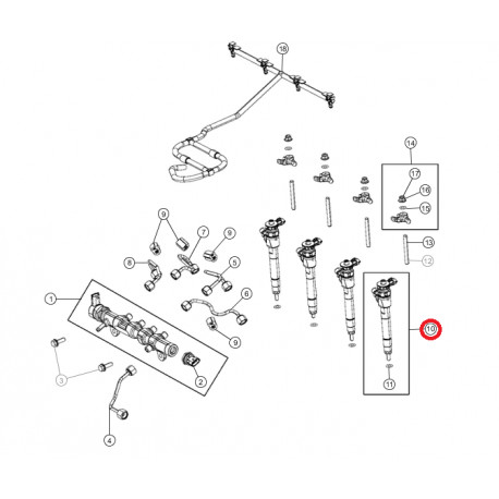 Mopar injecteur (68286385AA)