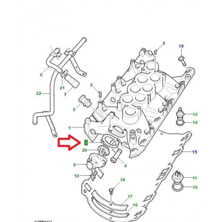 Land rover joint boitier thermostat (ERR2429)