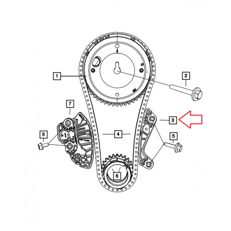 Mopar Patin chaine de distribution (04893429AA)