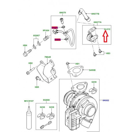 Land rover joint-refroidisseurd'huile (LR005537)