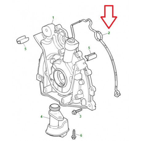 Jaguar joint de pompe à huile F-Pace,  S-Type,  XF X250,  XJ X351,  XJ6 X350 (JDE1786)