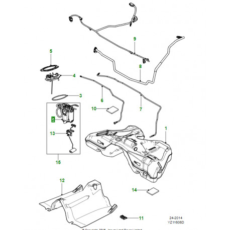 Jaguar pompe carburant XF X250 (C2Z18121)