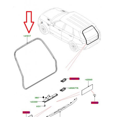 Land rover BAGUE HAYON (LR147404LR)