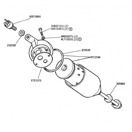 Land rover filtre (elem. filtrant avec btier) (RTC3184)