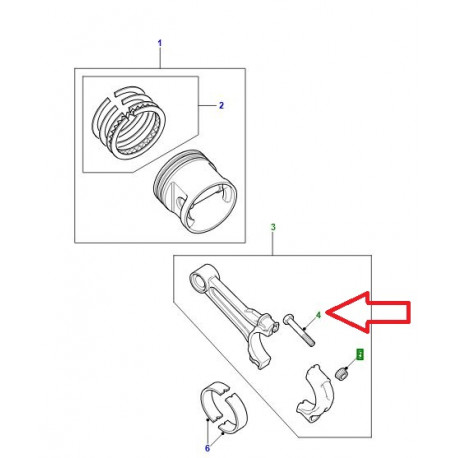 Land rover vis de tete de bielle (602609)