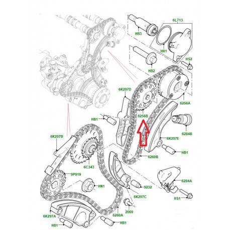 Land rover pignon arbre a cames (LR073744)