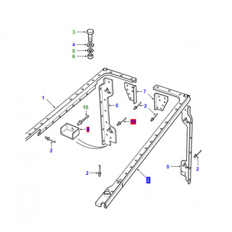 Land rover garniture droite (AMN711280)