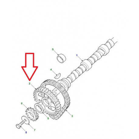 Land rover pignon arbre a cames Range Classic (610289)