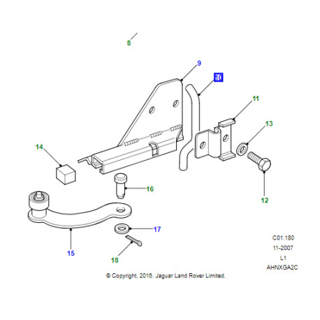 Land rover barre de torsion droite (ALR2318)