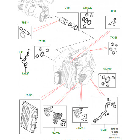 Land rover carter huile de boite de vitesses (LR086162)