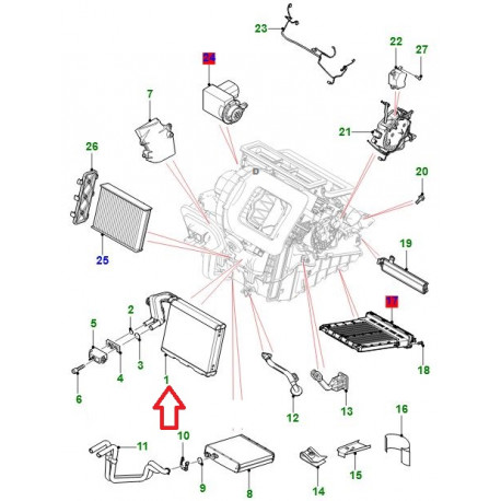 Jaguar evaporateur (J9C10380)