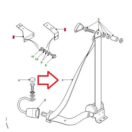 Land rover ceinture de securite avant gauche Defender 90, 110, 130 (EVB000540LNFLR)