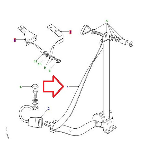 Land rover ceinture de securite Defender 90, 110, 130 (EVB000550LNFLR)