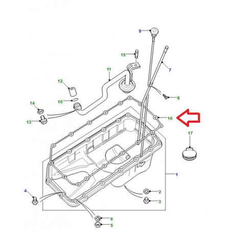 Land rover joint de carter huile Discovery 2 et Range P38 (LVF100400LR)