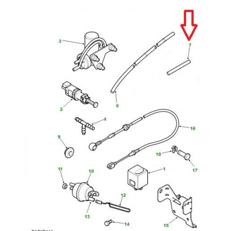 Land rover tuyau flexible a depression Discovery 1 (NTC8232)