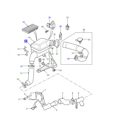 Land rover boitier-partie superieure (PHC100740)