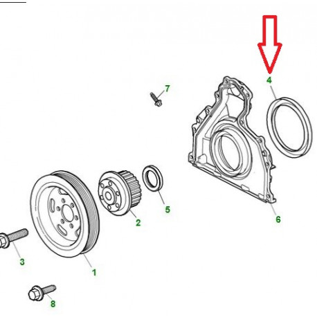 Jaguar Joint spy arriere  vilebrequin,  roue S-Type,  XF X250,  XJ X351,  XJ6 X350 (XR857325)