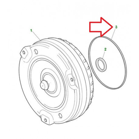 Jaguar joint torique S-Type,  XF X250,  XJ X351,  XJ6 X350,  XJ6 X358,  XJ8 X308 (C2C9646)