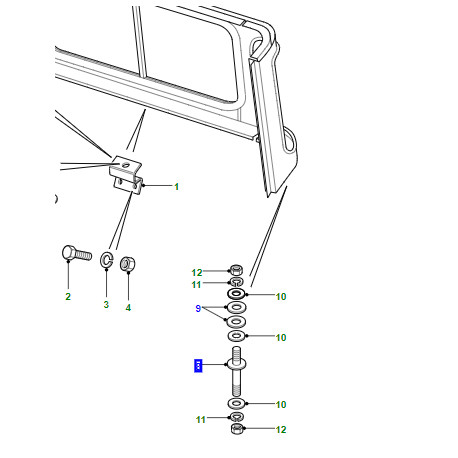 Land rover douille de bouton pression m8 (MUC8928)