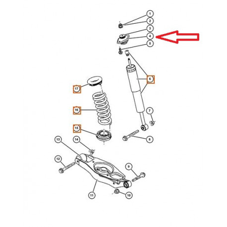 Mopar coupelle amortisseur  arriere g/d (04782387AB)