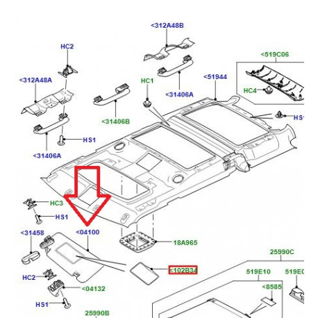 Land rover Pare soleil droit DISCOVERY 3 (LR013068LR)