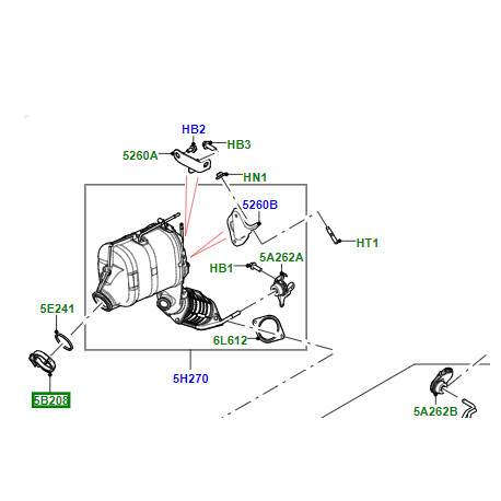 Land rover COLLIER DE SERRAGE SORTIE TURBOCOMPRESSEUR ECHAPPEMENT (LR125287LR)