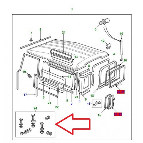 Land rover necessaire d'installation (ALR8352)