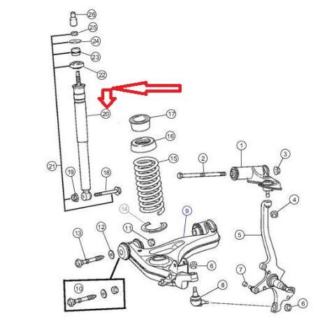 Mopar amortisseur avant Crossfire (68029784AA)