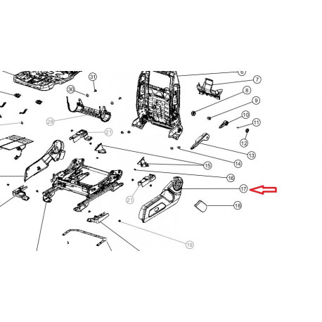 Mopar revetement exterieur conducteur (1RX04XDVAB)