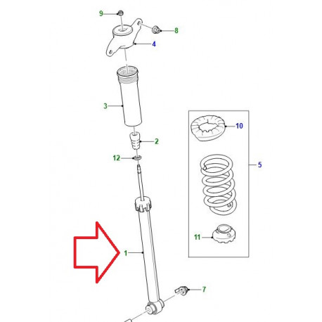 Jaguar amortisseur de suspension arriere E-Pace et F-Pace (T4A2011)